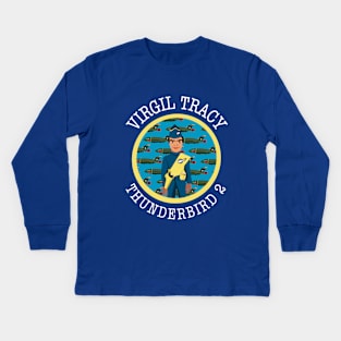 Virgil Tracy Thunderbirds 2 Original TV Series Kids Long Sleeve T-Shirt